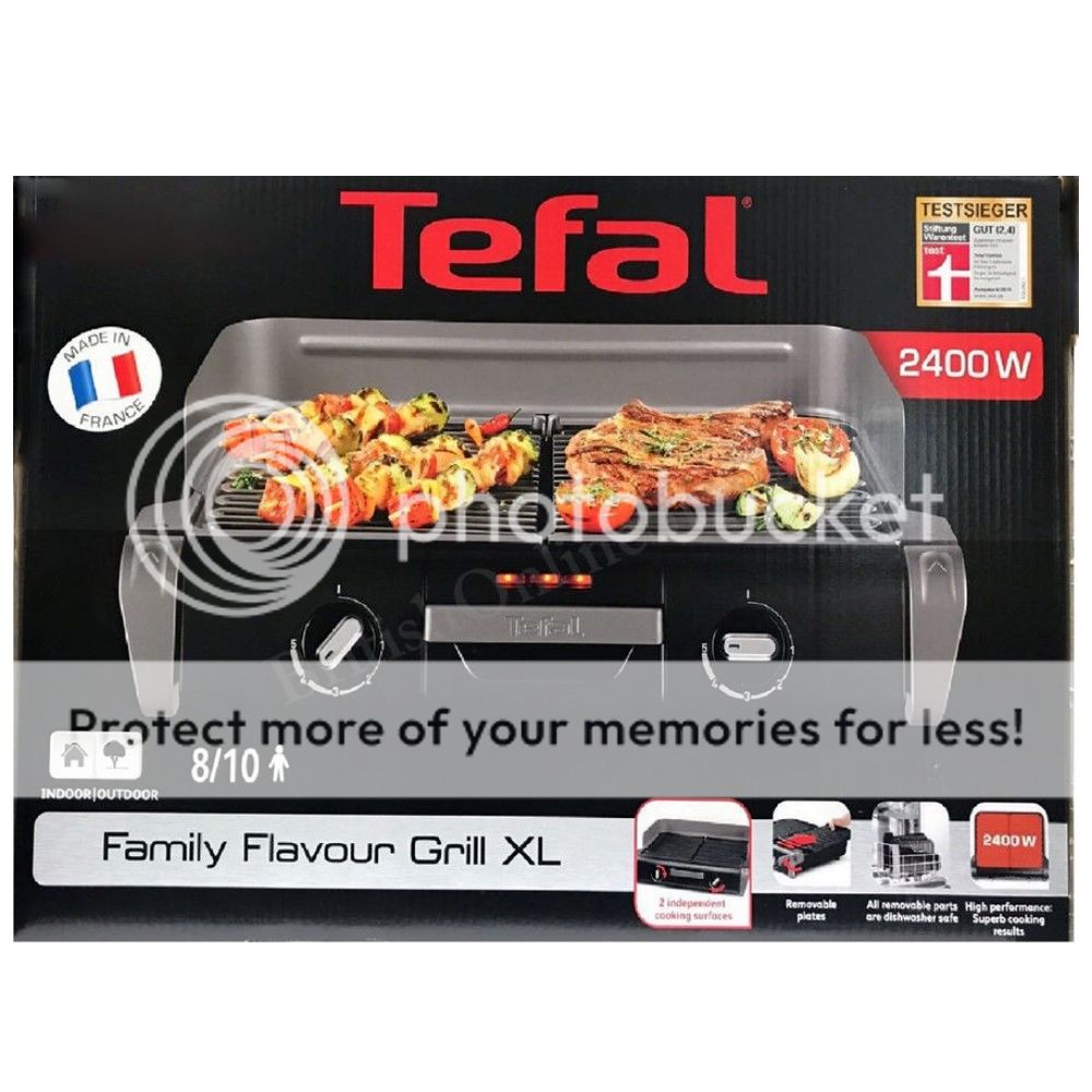 Tefal Family Flavour Electric Grill XL 2400W Outdoor BBQ or Indoor
