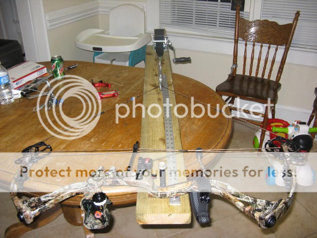 My MilSpec 550 Paracord Bow Press, My Draw Board, and My Troy Bilt