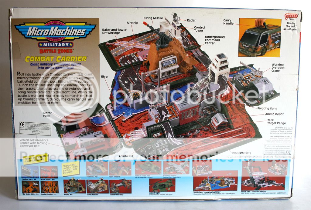 RARE 1997 HUGE MICRO MACHINES MILITARY COMBAT CARRIER PLAYSET GALOOB